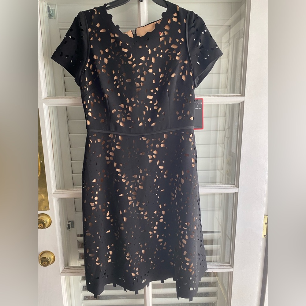 Focus by Shani black and nude dress